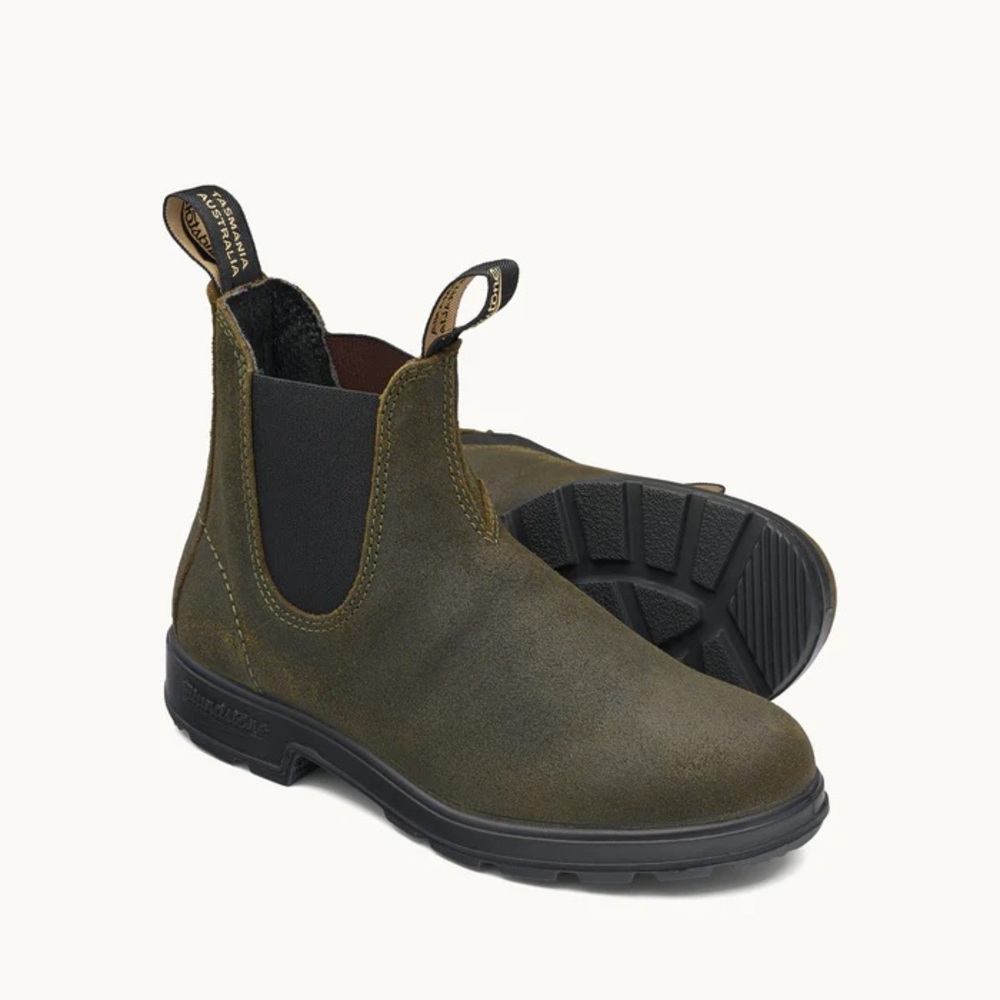 Blundstone Originals Dark Olive Green Suede Boots - Men’s US 11/AUS 10